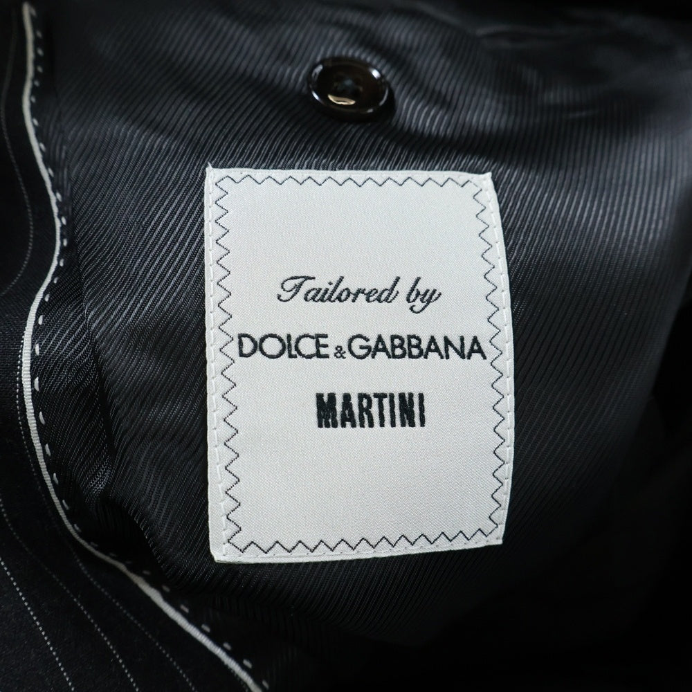 DOLCE & GABBANA(ドルチェアンドガッバーナ) ストライプ柄 テーラードジャケット ネイビー