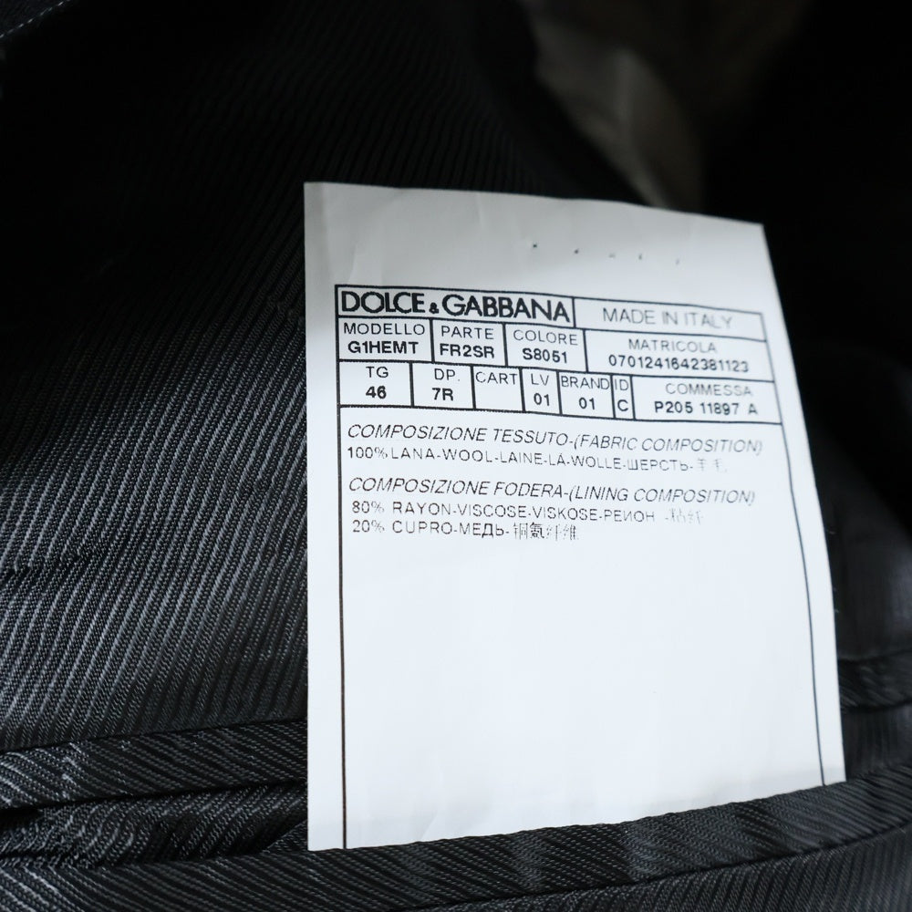 DOLCE & GABBANA(ドルチェアンドガッバーナ) ストライプ柄 テーラードジャケット ネイビー