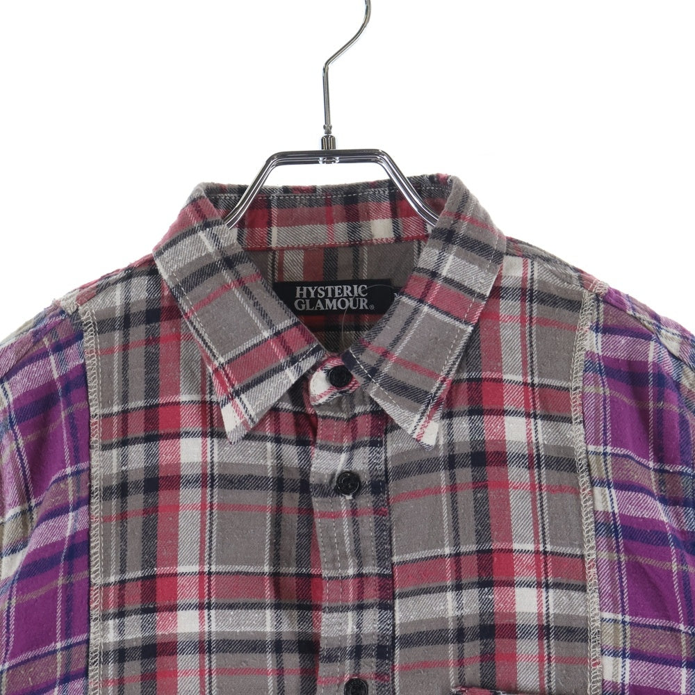 HYSTERIC GLAMOUR(ヒステリックグラマー) 切り替え チェック ネル長袖