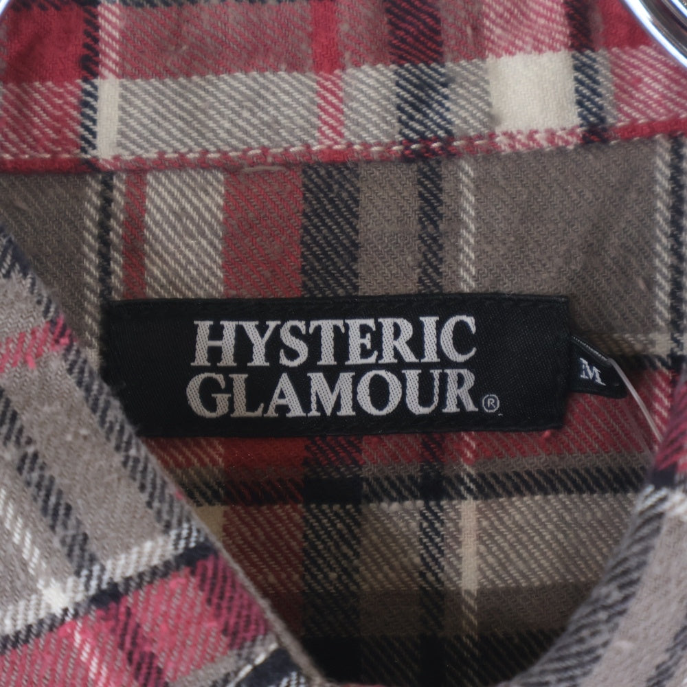 HYSTERIC GLAMOUR(ヒステリックグラマー) 切り替え チェック ネル長袖シャツ マルチカラー 0221AH03