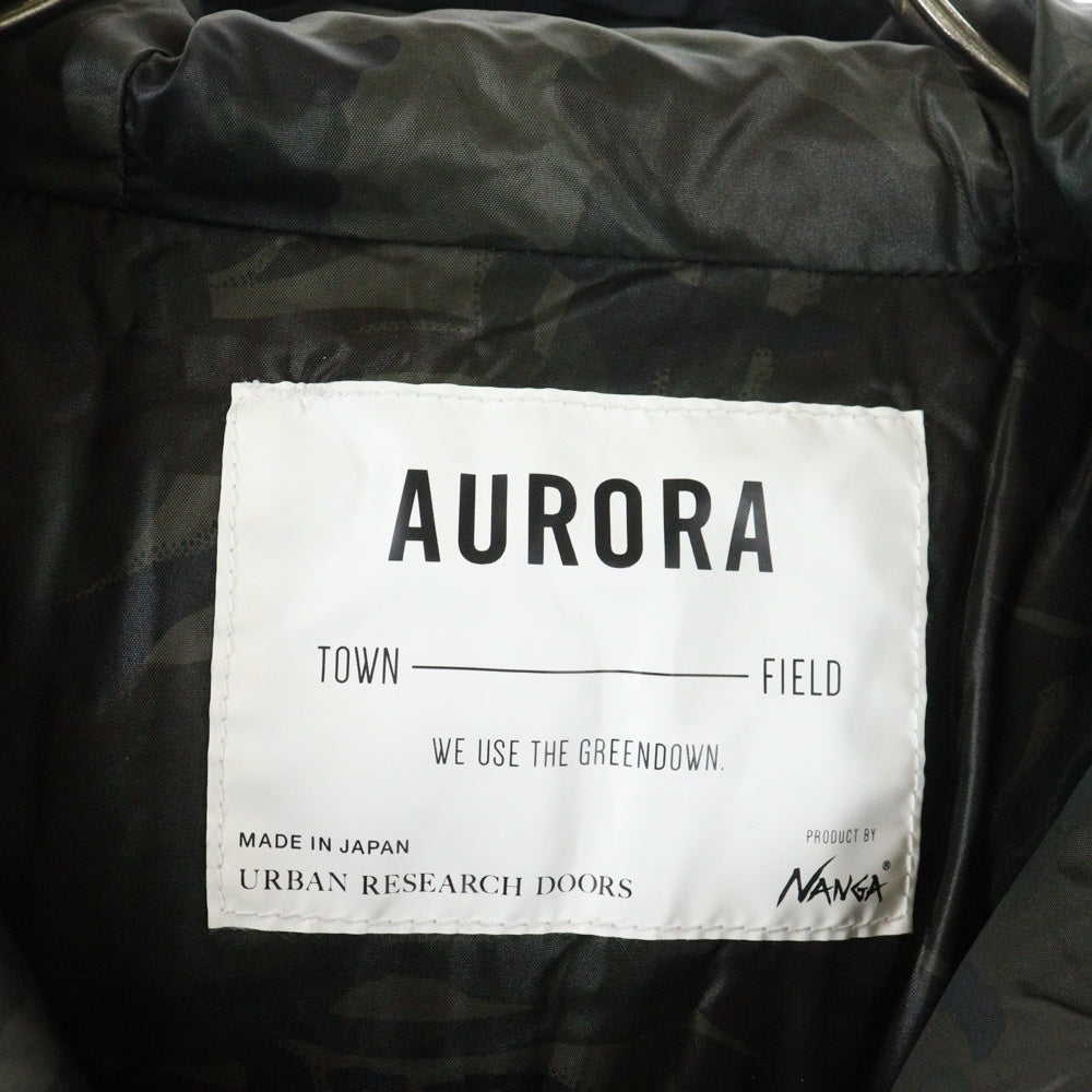NANGA(ナンガ) URBAN RESEARCH別注 AURORA オーロラ ジップアップ ダウンジャケット ブラック DP62-17N002