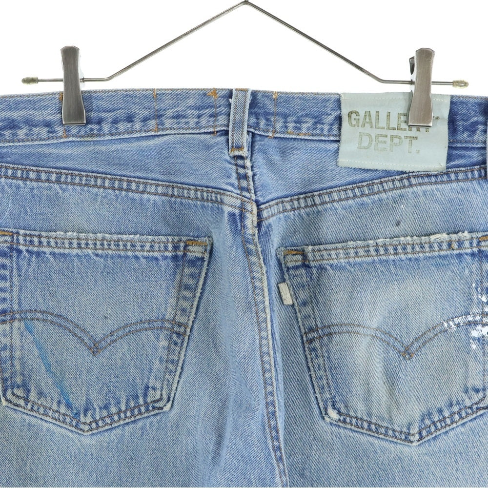 GALLERY DEPT.(ギャラリーデプト) INDIANA FLARE PANTS インディアナフレア ダメージ再構築デザイン ボタンフライ デニムパンツ インディゴ