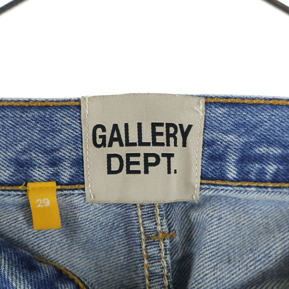 GALLERY DEPT.(ギャラリーデプト) INDIANA FLARE PANTS インディアナフレア ダメージ再構築デザイン ボタンフライ デニムパンツ インディゴ