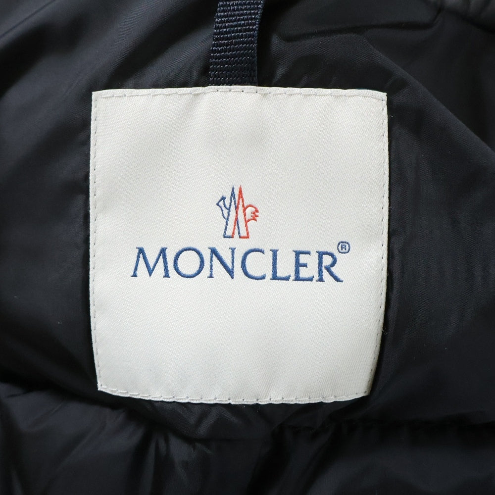 MONCLER(モンクレール) LECLERC ルクレール ジップアップ レザーダウンジャケット ブラック 420914190305