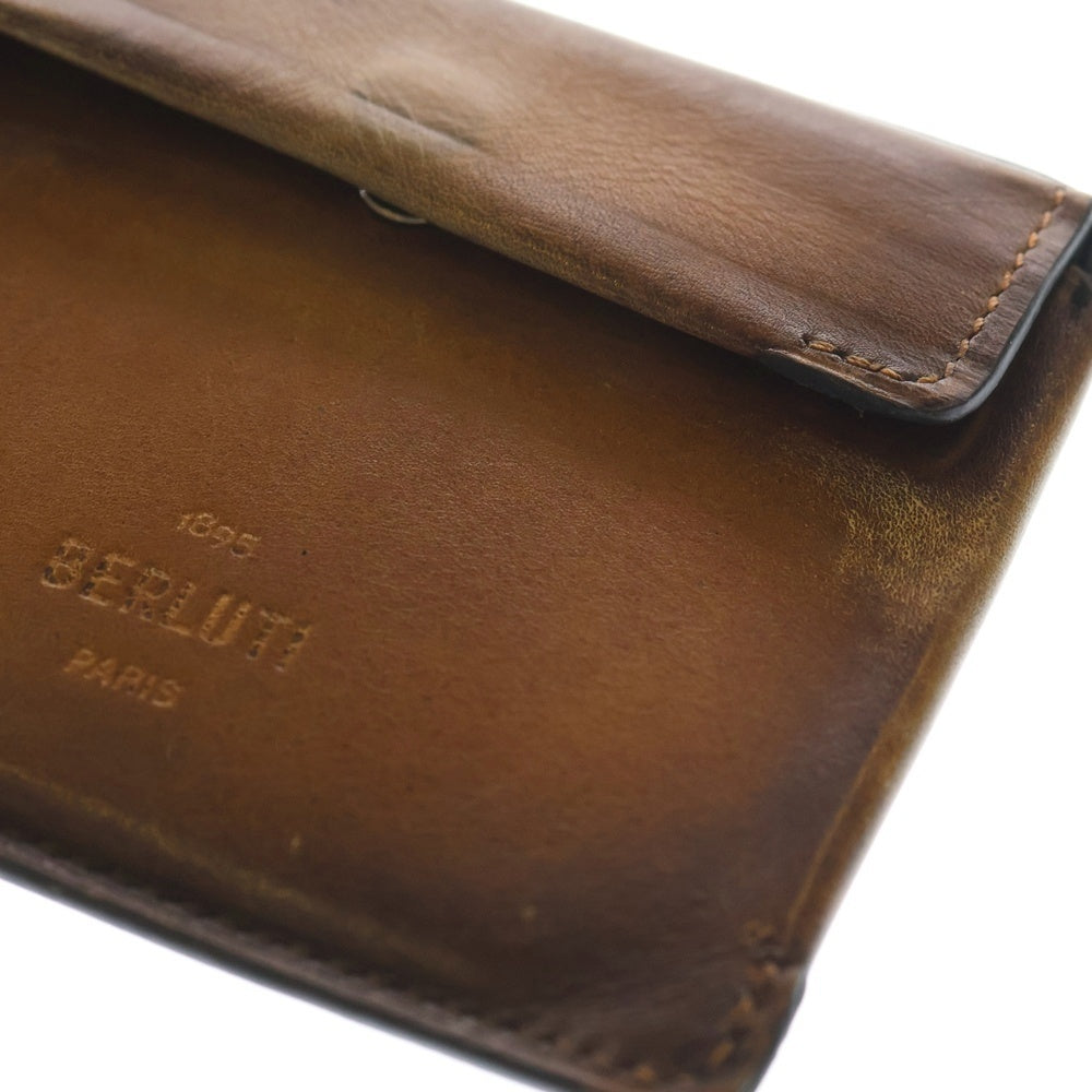 Berluti(ベルルッティ) カリグラフィ エッセンシャル エピュール 二つ折り コンパクトウォレット ブラウン