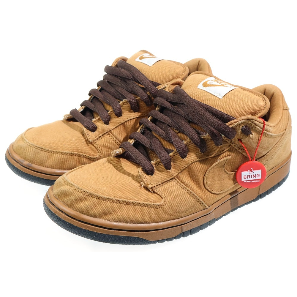 NIKE SB(ナイキエスビー) 【観賞用 2004年製】 Dunk Low Carhartt Shale ダンク カーハート シェイル ローカットスニーカー ブラウン US10/28cm 304292-224