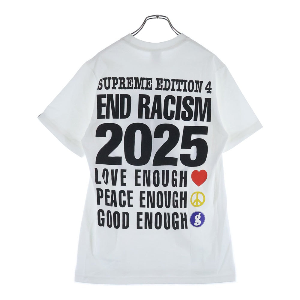 SUPREME(シュプリーム) 25SS ×GOODENOUGH End Racism Tee グットイナフ エンドレイシズム クルーネック 半袖Tシャツ カットソー ホワイト