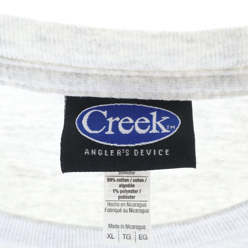 Creek Angler's Device(クリーク アングラーズ デバイス) フロントロゴ クルーネック 半袖Tシャツ カットソー グレー