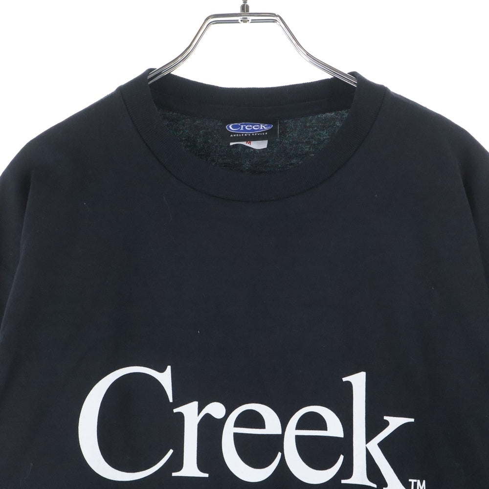 Creek Angler's Device(クリーク アングラーズ デバイス) フロントロゴ クルーネック 長袖Tシャツ カットソー ブラック 24BBCBCCS02