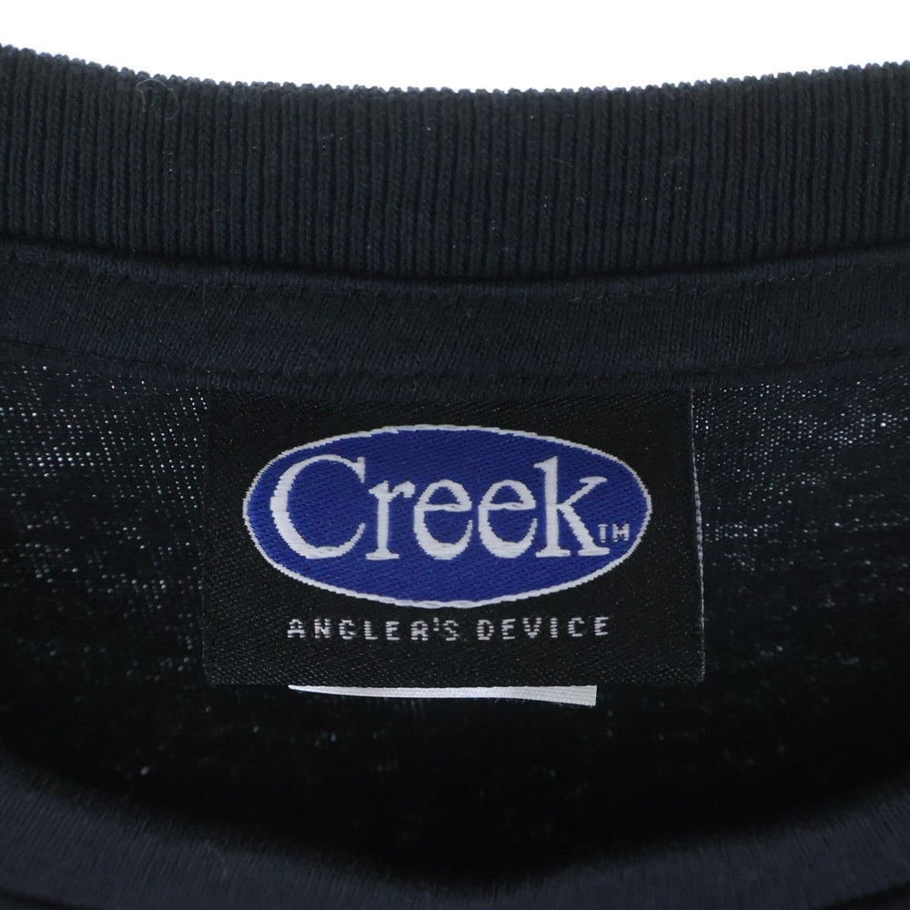 Creek Angler's Device(クリーク アングラーズ デバイス) フロントロゴ クルーネック 長袖Tシャツ カットソー ブラック 24BBCBCCS02