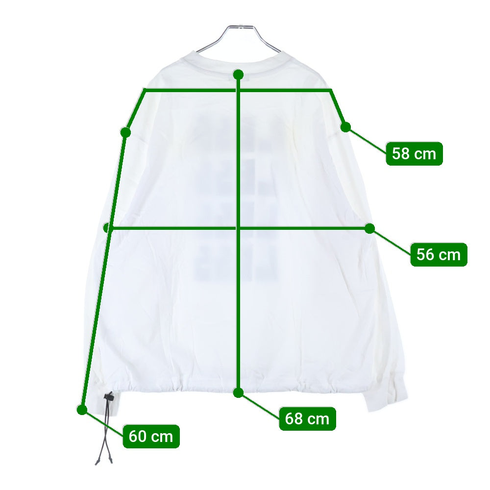 CLESSTE(クレスト) デザインプリント クルーネック 長袖Tシャツ カットソー ホワイト CLE-TE-2305