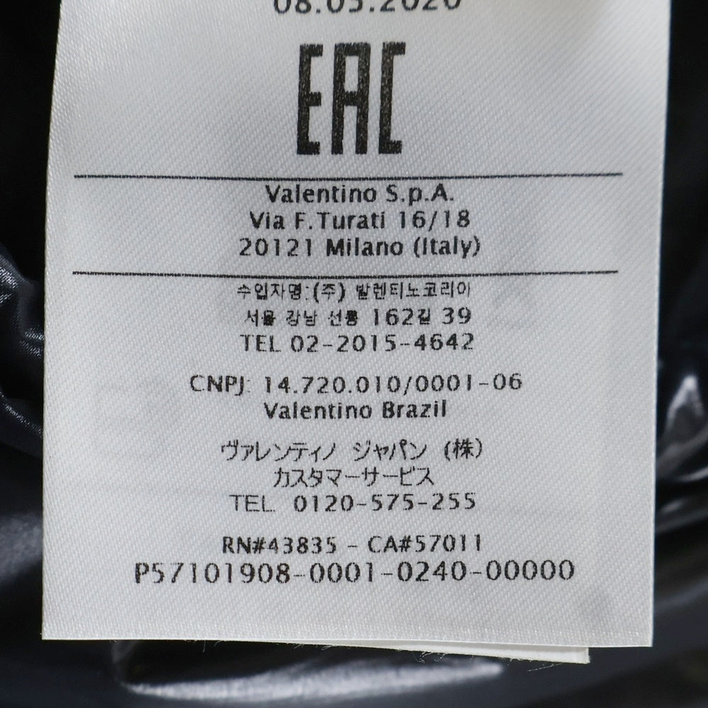 VALENTINO(ヴァレンティノ) 20AW 袖VLTNロゴプリント ジップアップ ダウンジャケット ブラック UV0CNA316SM