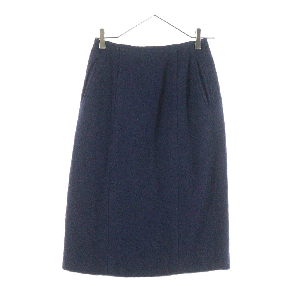 HERMES(エルメス) 馬車タグ ウール ダブルブレスト スーツ ジャケット スカート セットアップ レディース ネイビー