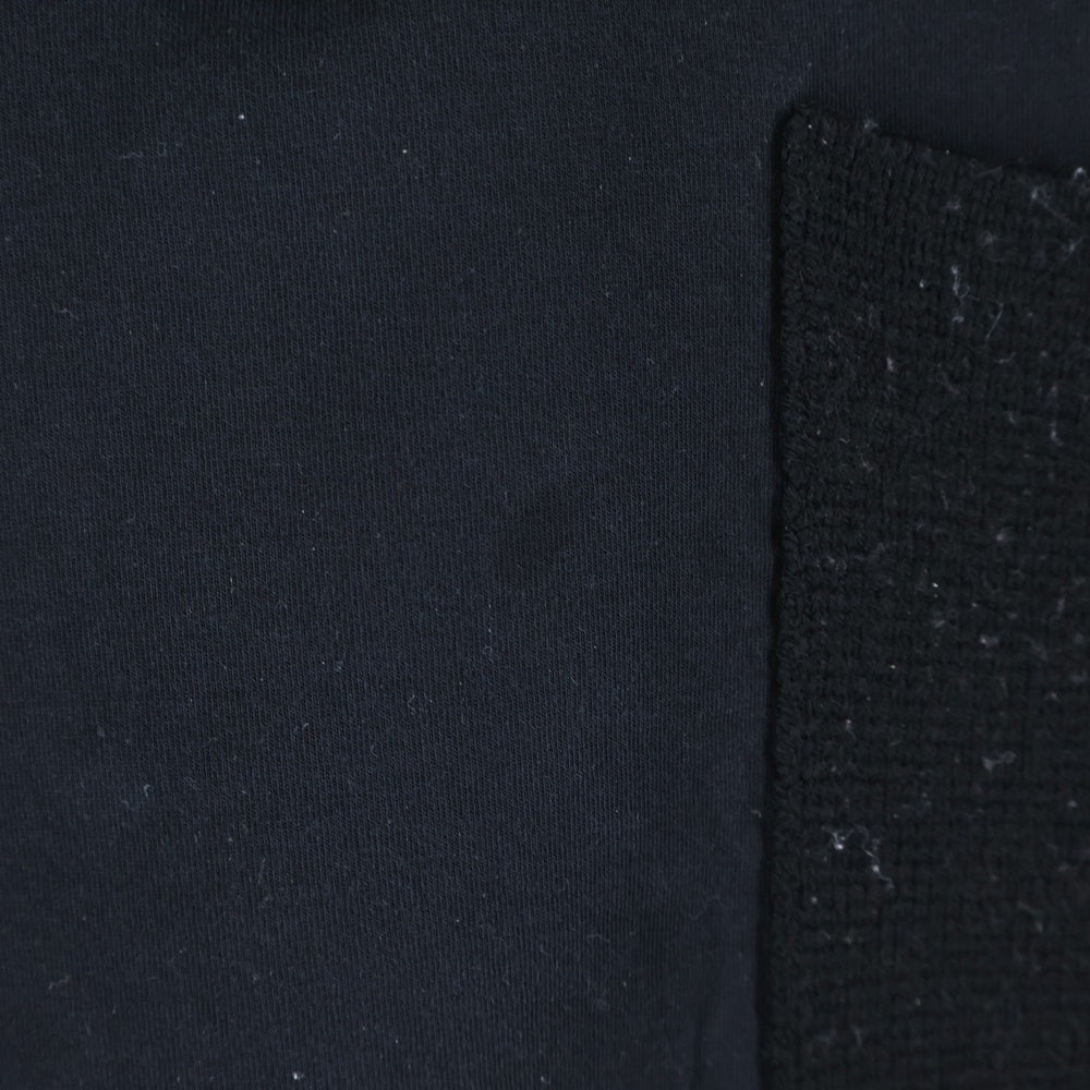 EMPORIO ARMANI(エンポリオアルマーニ) ワンポイント刺繍ロゴ 長袖スウェットシャツ ポロシャツ ブラック 6R1F83 1JHSZ