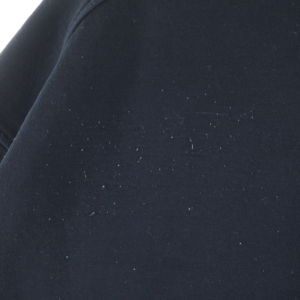 EMPORIO ARMANI(エンポリオアルマーニ) ワンポイント刺繍ロゴ 長袖スウェットシャツ ポロシャツ ブラック 6R1F83 1JHSZ