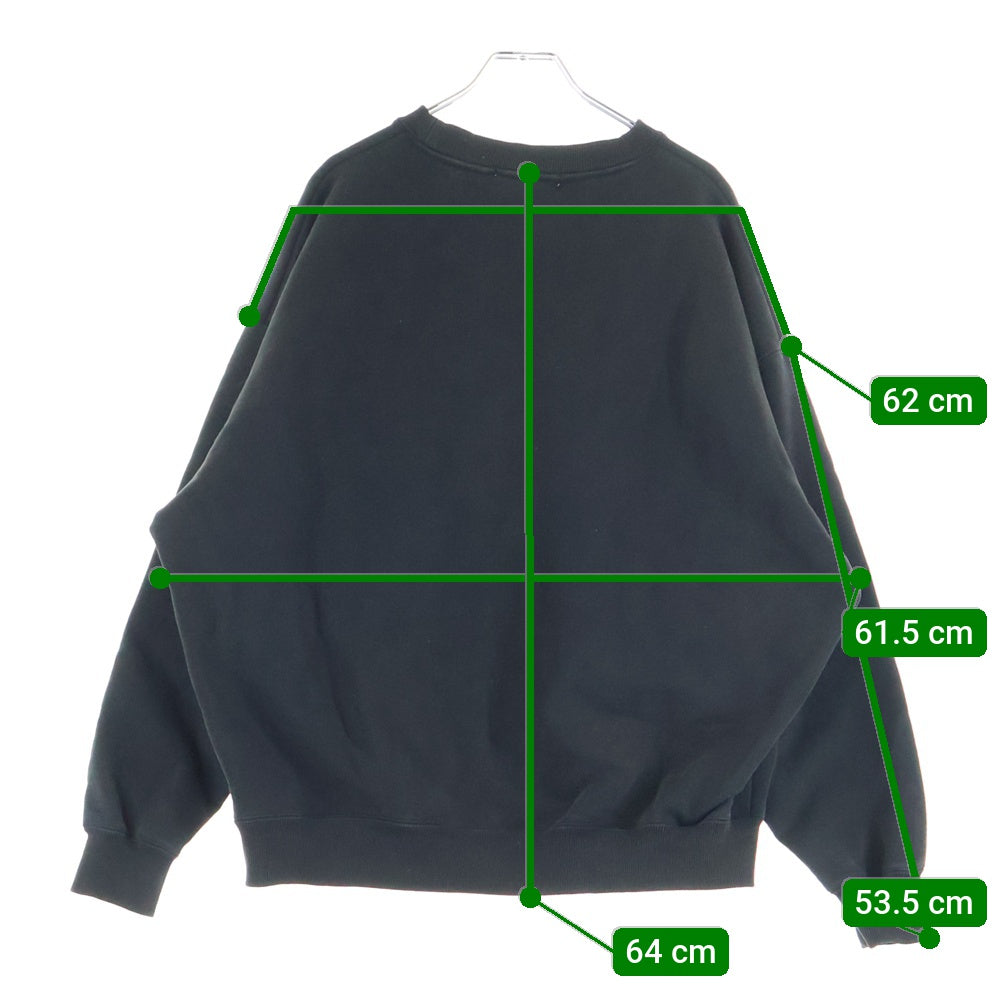 WIND AND SEA(ウィンダンシー) CREWNECK SWEATSHIRT HEART フロントハートプリント クルーネック長袖スウェットトレーナー ブラック WDS-O-HTSP-25-Q2-CS-03