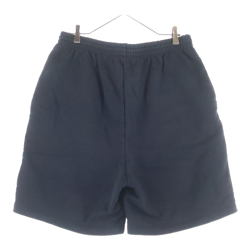 BALENCIAGA(バレンシアガ) ロゴ刺繍 ワイドスウェットハーフパンツ ブラック 674591