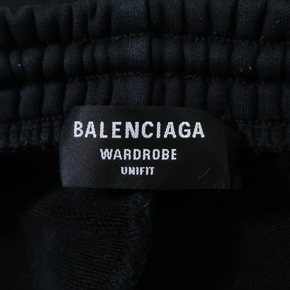 BALENCIAGA(バレンシアガ) ロゴ刺繍 ワイドスウェットハーフパンツ
