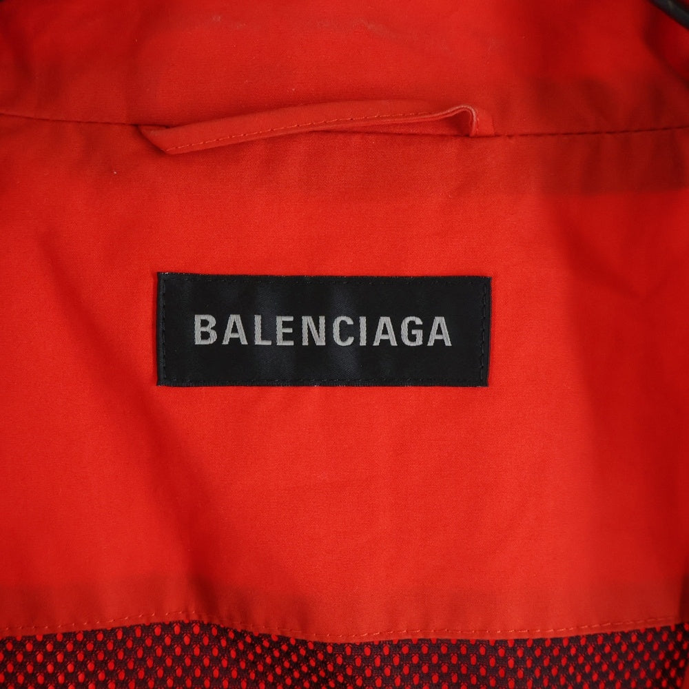 BALENCIAGA(バレンシアガ) 22AW 反転ロゴプリント ジップアップトラックジャケット レッド/ホワイト/ネイビー 725312