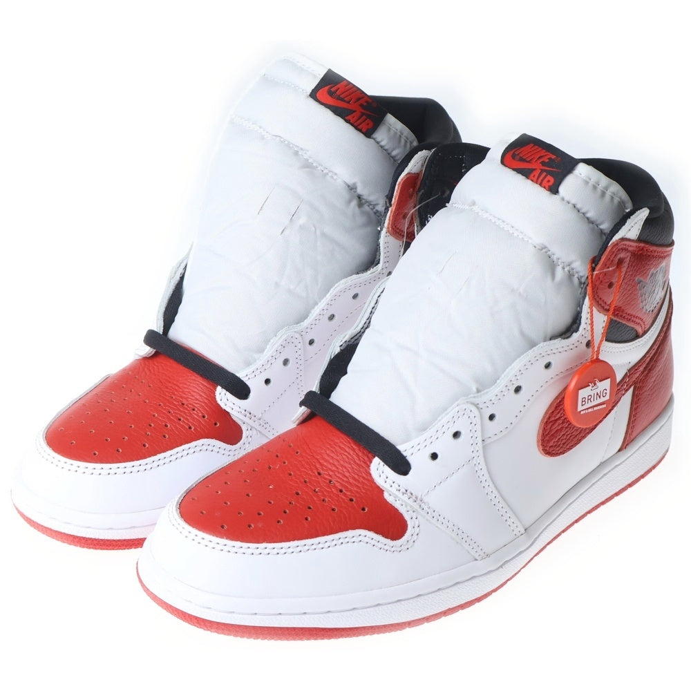 NIKE(ナイキ) AIR JORDAN 1 RETRO HIGH OG HERITAGE エアジョーダン1 レトロ ヘリテージ ハイカットスニーカー ホワイト/レッド US9/27cm 555088-161