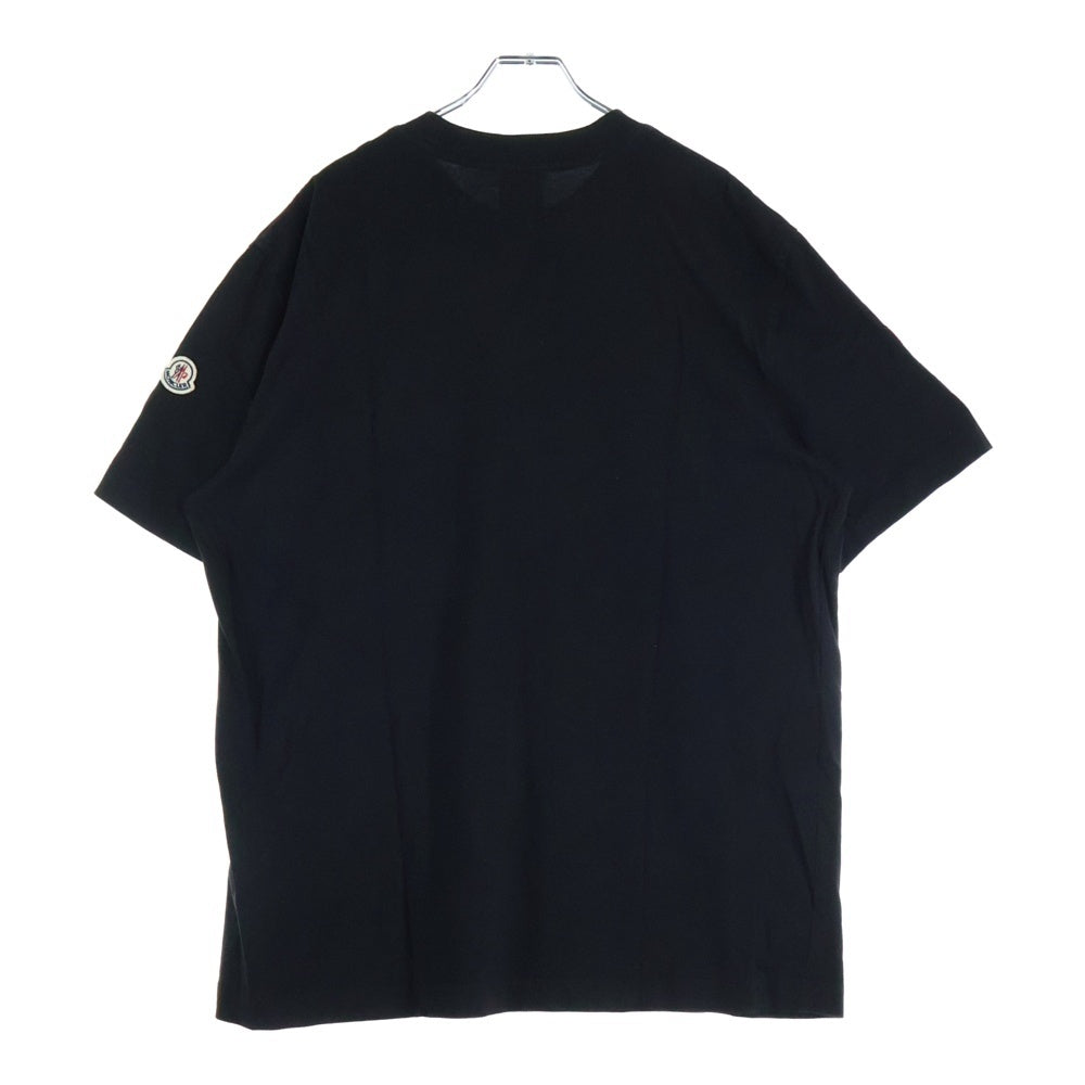 MONCLER(モンクレール) ×SPIDERMAN SS TSHIRT ×スパイダーマン 肩ワッペンロゴ クルーネック半袖Tシャツカットソー ブラック H20918C00005 8390T