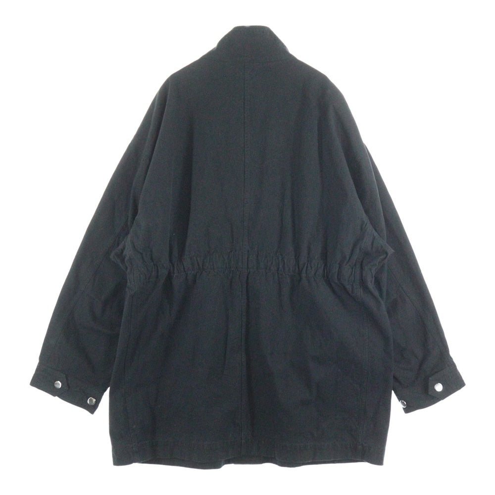 issuethings(イシューシングス) 22SS Type18 マルチポケット ミリタリーコットンロングジャケット ブラック