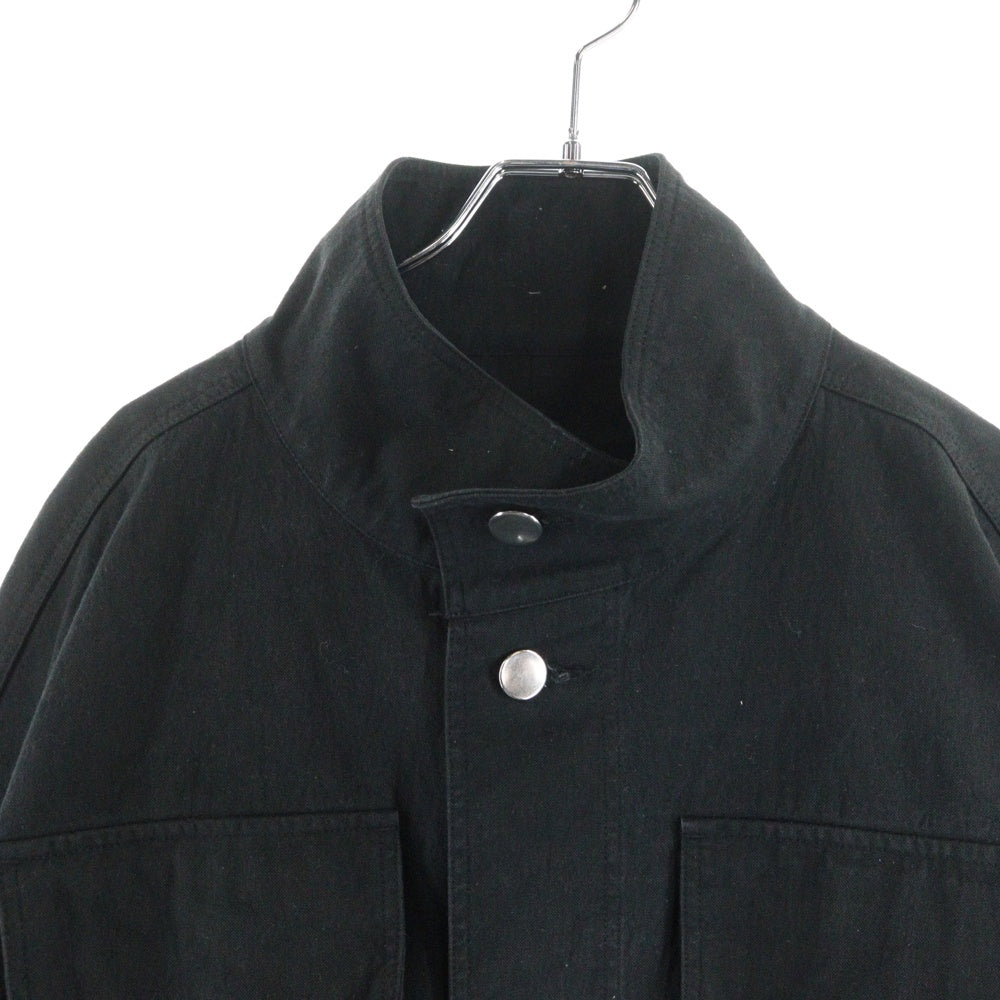 issuethings(イシューシングス) 22SS Type18 マルチポケット ミリタリーコットンロングジャケット ブラック