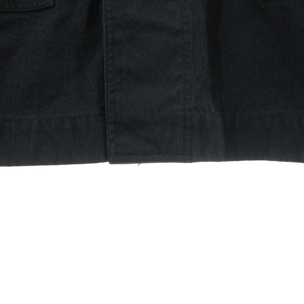 issuethings(イシューシングス) 22SS Type18 マルチポケット ミリタリーコットンロングジャケット ブラック