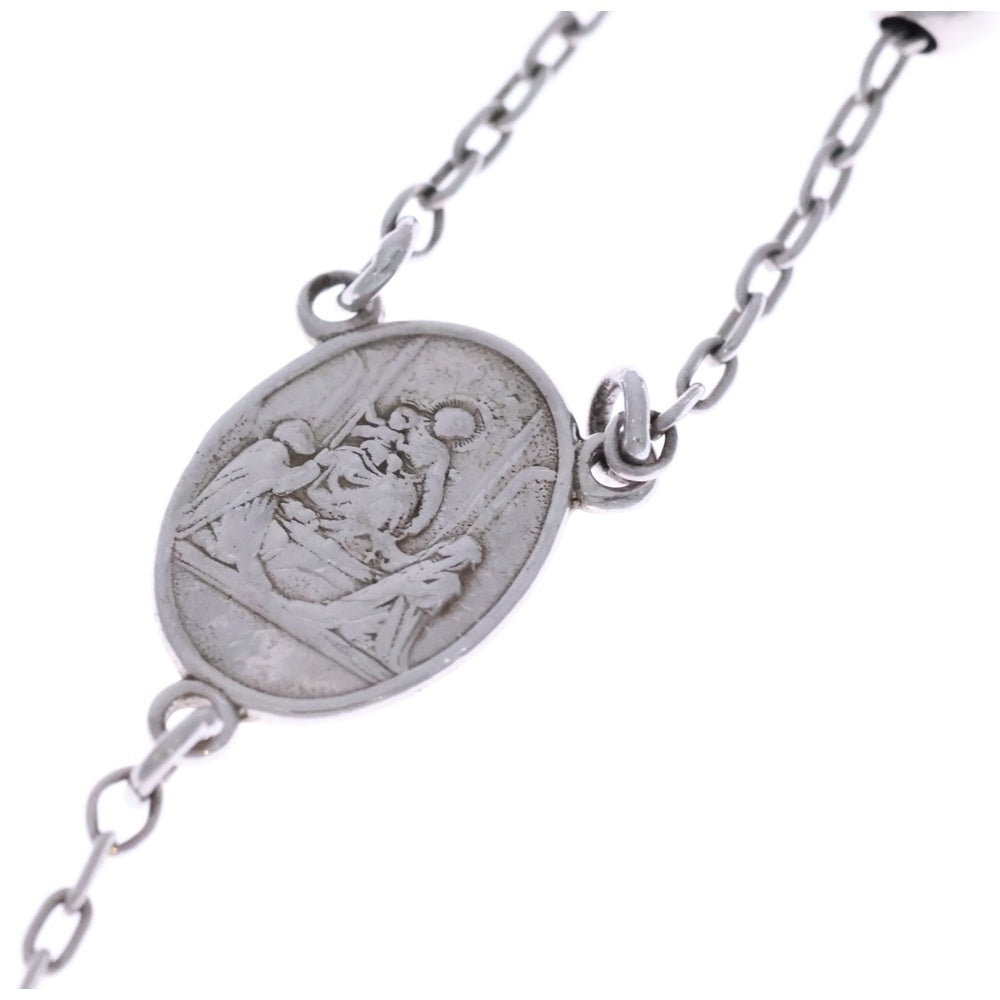 DOLCE & GABBANA(ドルチェアンドガッバーナ) SV925 メタルビーズロザリオ チェーンネックレス シルバー