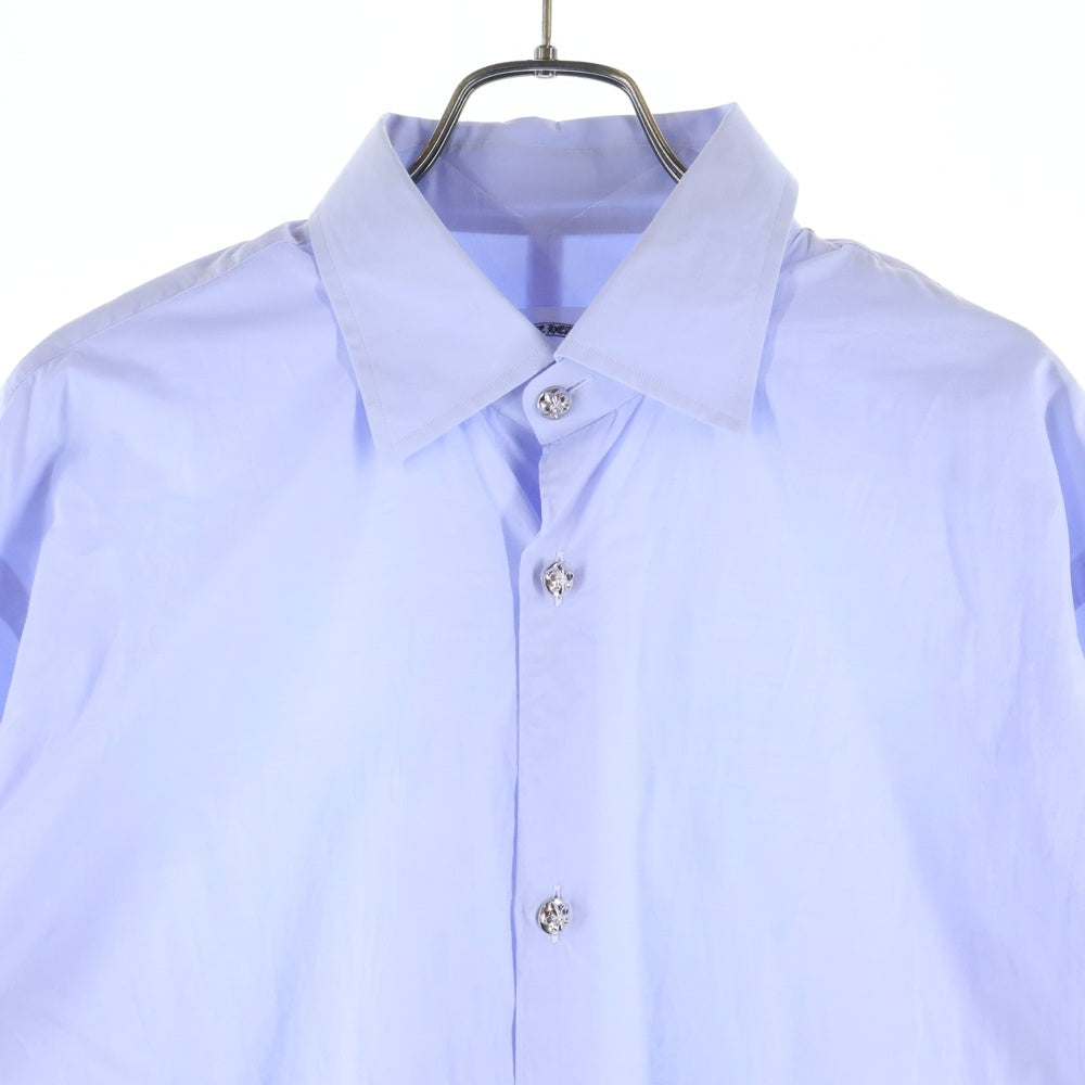 CHROME HEARTS(クロムハーツ) BS LEUR DRESS SHIRT BSフレアボタン オーバーサイズ コットン長袖シャツ ブルー