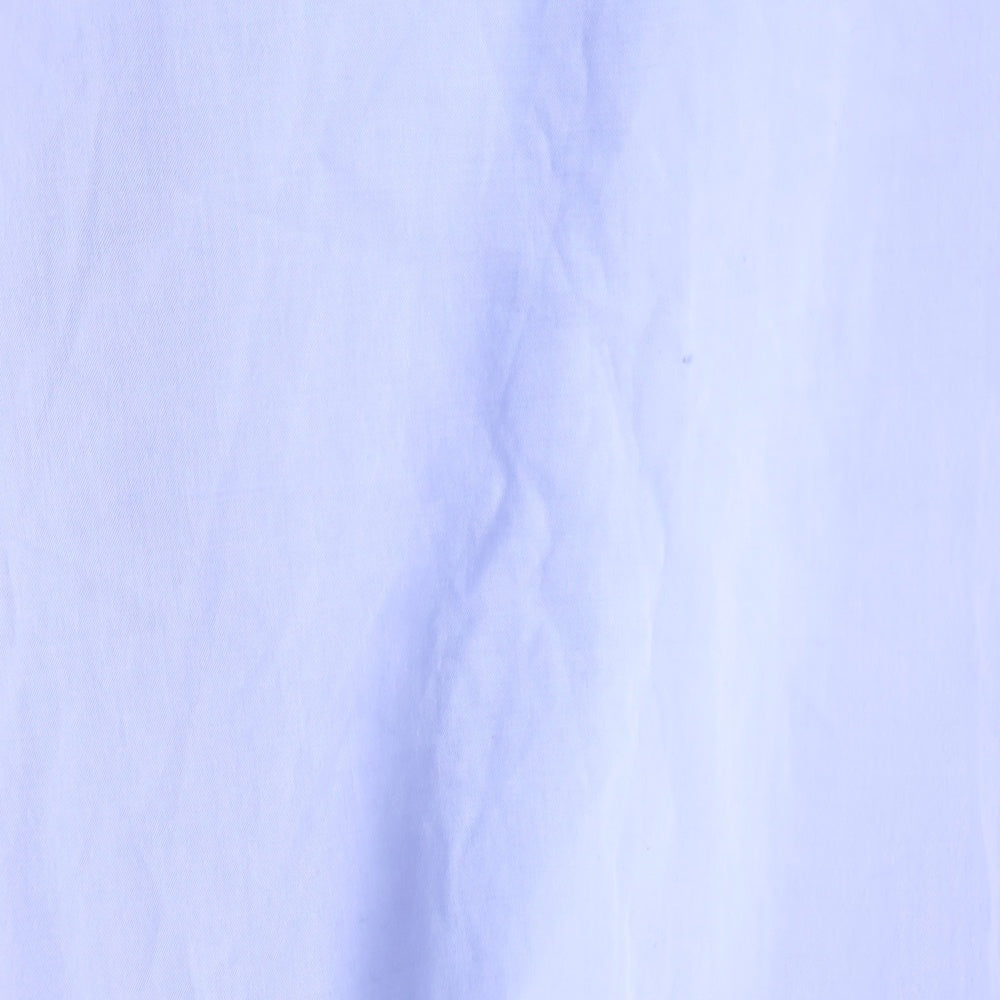 CHROME HEARTS(クロムハーツ) BS LEUR DRESS SHIRT BSフレアボタン オーバーサイズ コットン長袖シャツ ブルー