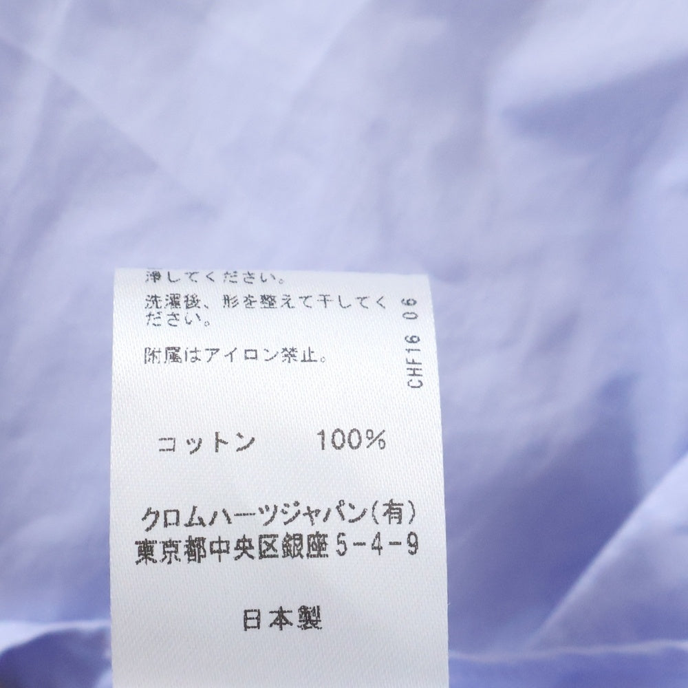 CHROME HEARTS(クロムハーツ) BS LEUR DRESS SHIRT BSフレアボタン オーバーサイズ コットン長袖シャツ ブルー