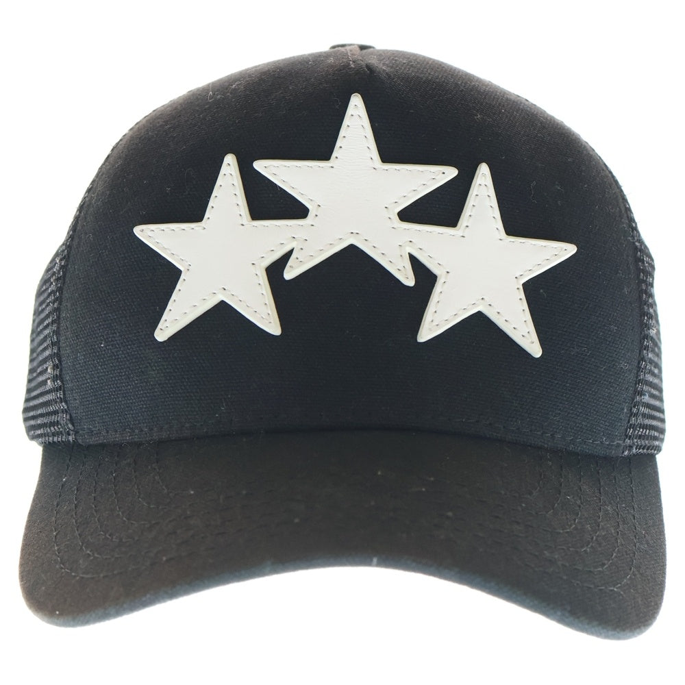 AMIRI(アミリ) 3 Starpatch Trucker Cap スリースターパッチ トラッカー メッシュキャップ 帽子 ブラック SRXMAH002SMRBC015