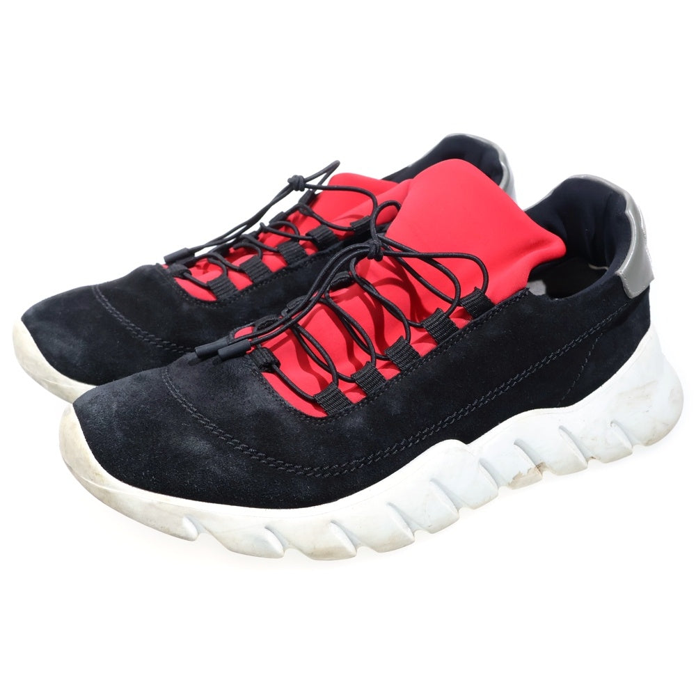 FENDI(フェンディ) スウェード ローカットスニーカー ブラック/レッド 7E1174