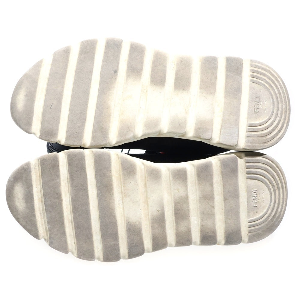 FENDI(フェンディ) スウェード ローカットスニーカー ブラック/レッド 7E1174