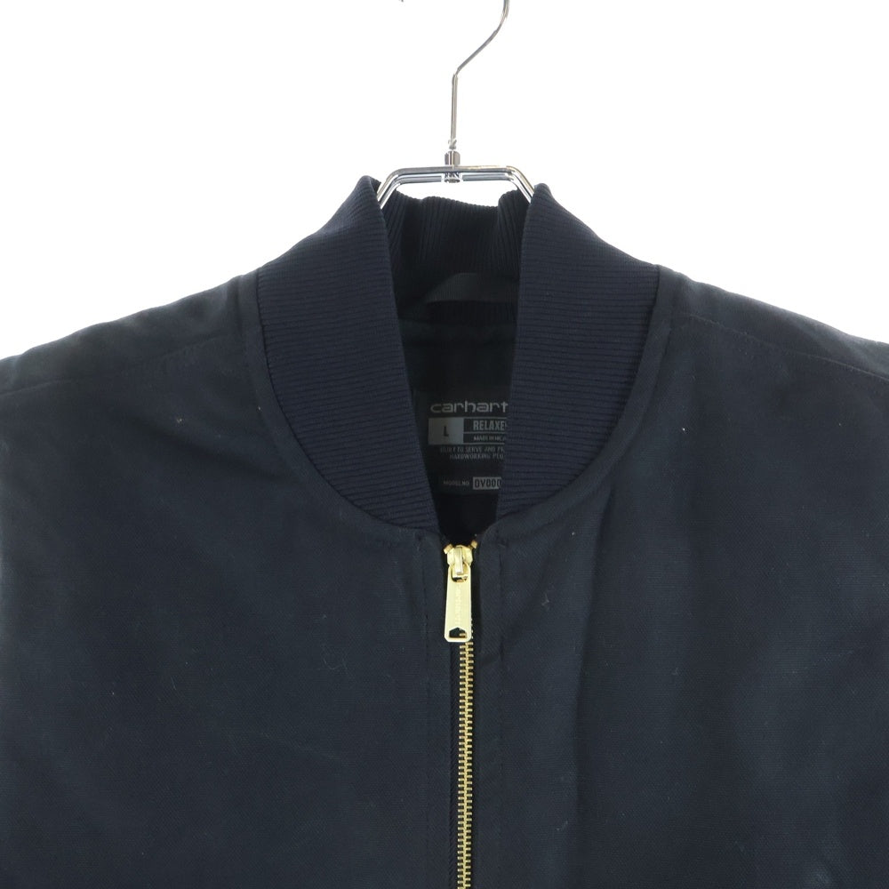 CARHARTT(カーハート) Relaxed Fit Firm Duck Insulated Rib Collar Vest リラックスドフィット ファームダック リブカラー 中綿キルティング ベスト ブラック OV0001-M