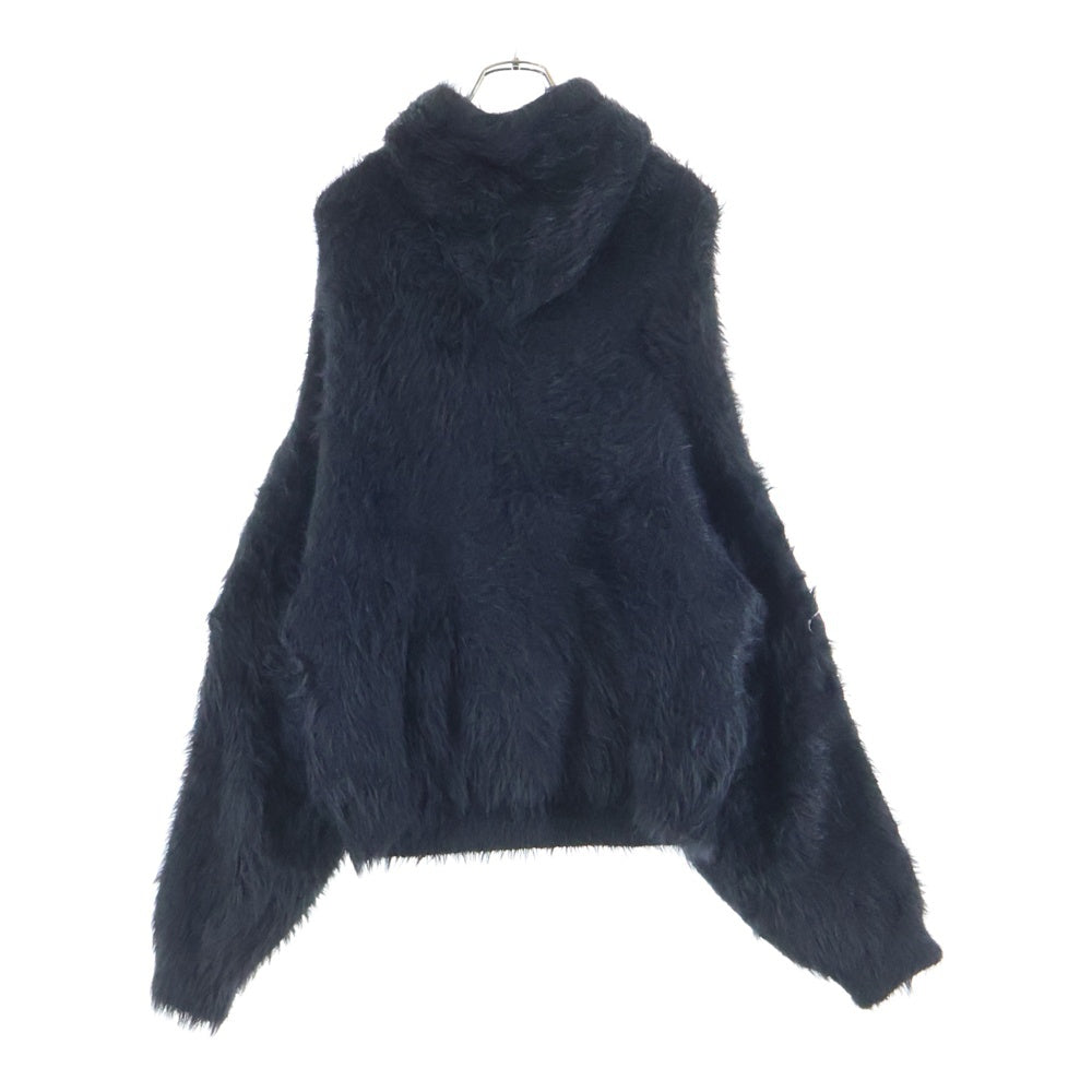 THUG CLUB(サグクラブ) Pack Fur Sword Hoodie パック ファー ソード アーム刺繍デザイン フーディーパーカー ブラック TC24KN1101