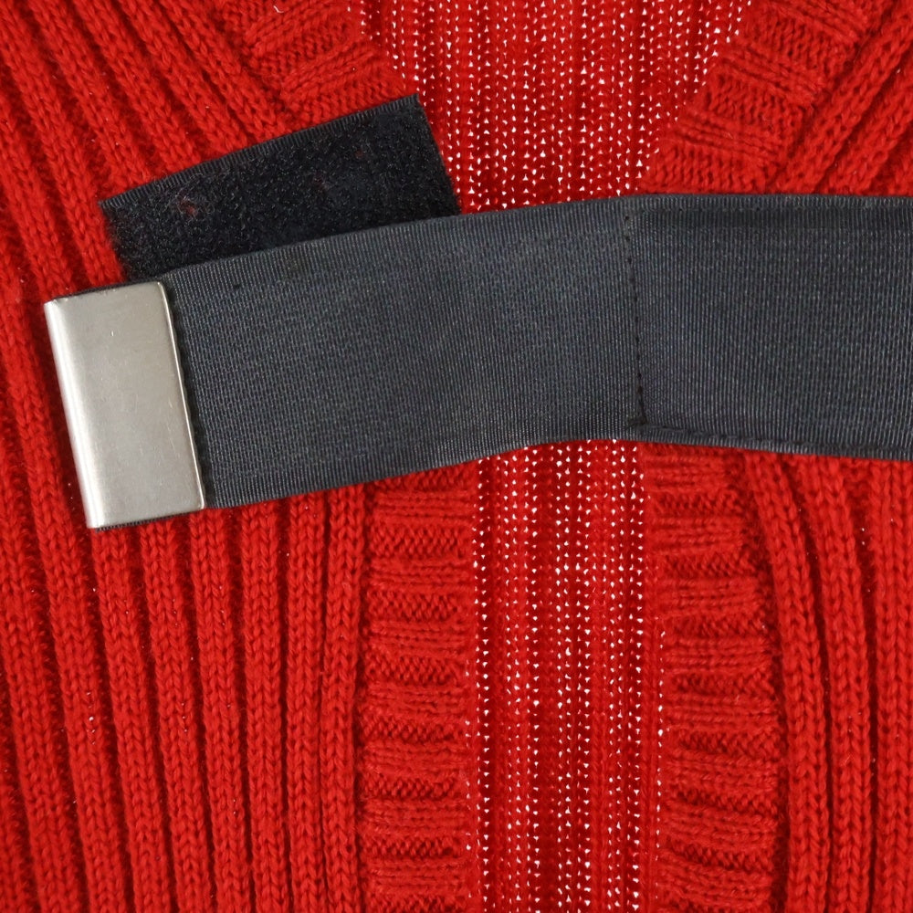 DIRK BIKKEMBERGS(ダークビッケンバーグ) テープデザイン ウール混 カーディガン レディース レッド