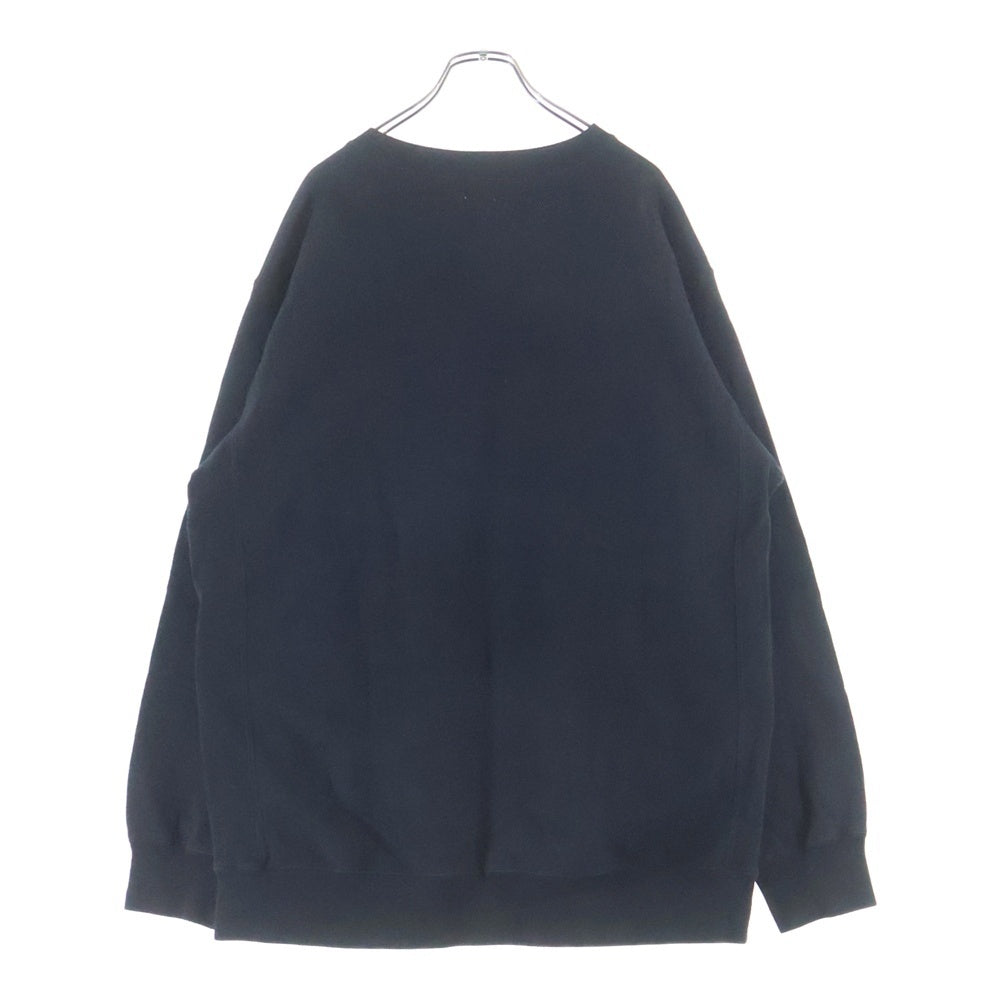 A BATHING APE(アベイシングエイプ) Swarovski Crystal Logo Crewneck スワロフスキーロゴ クルーネック長袖スウェットトレーナー ブラック