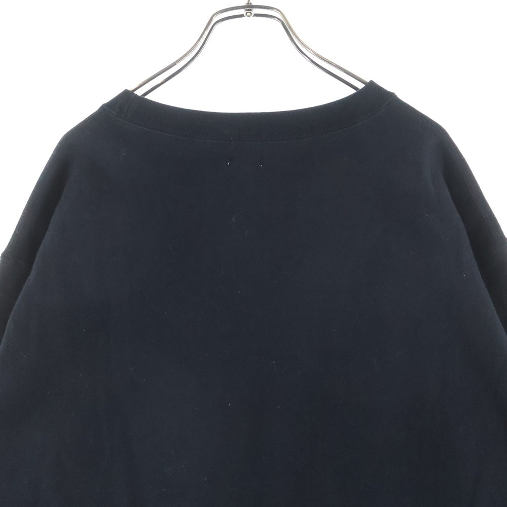 A BATHING APE(アベイシングエイプ) Swarovski Crystal Logo Crewneck スワロフスキーロゴ クルーネック長袖スウェットトレーナー ブラック