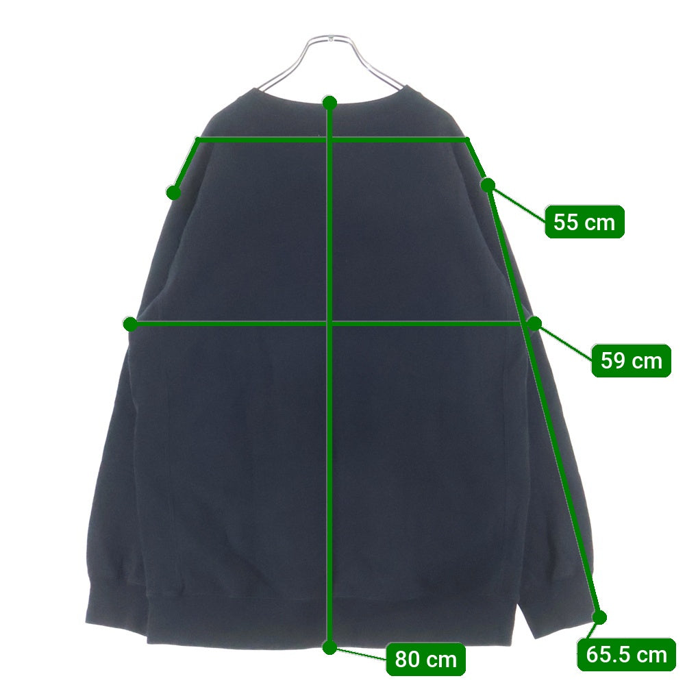 A BATHING APE(アベイシングエイプ) Swarovski Crystal Logo Crewneck スワロフスキーロゴ クルーネック長袖スウェットトレーナー ブラック