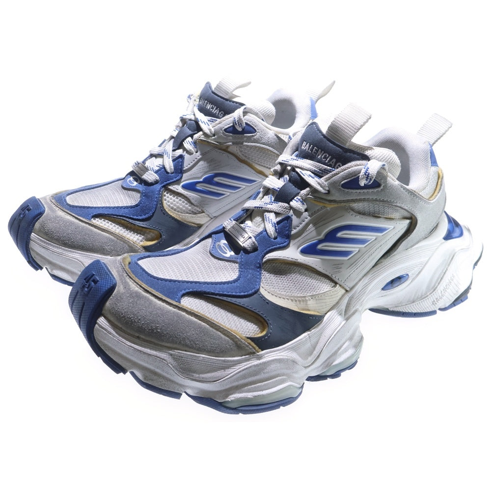 BALENCIAGA(バレンシアガ) 24SS CARGO カーゴ ユーズド加工 ダッド ローカットスニーカー シルバー/ブルー US12/29.5cm 785754