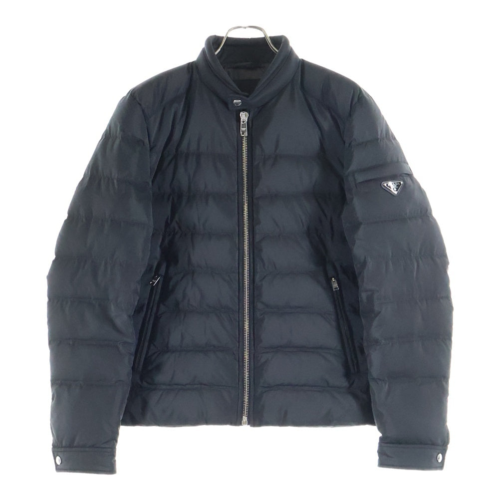 PRADA(プラダ) 23AW アームトライアングルロゴプレート ジップアップナイロンジャケット ブラック SGH071 R232