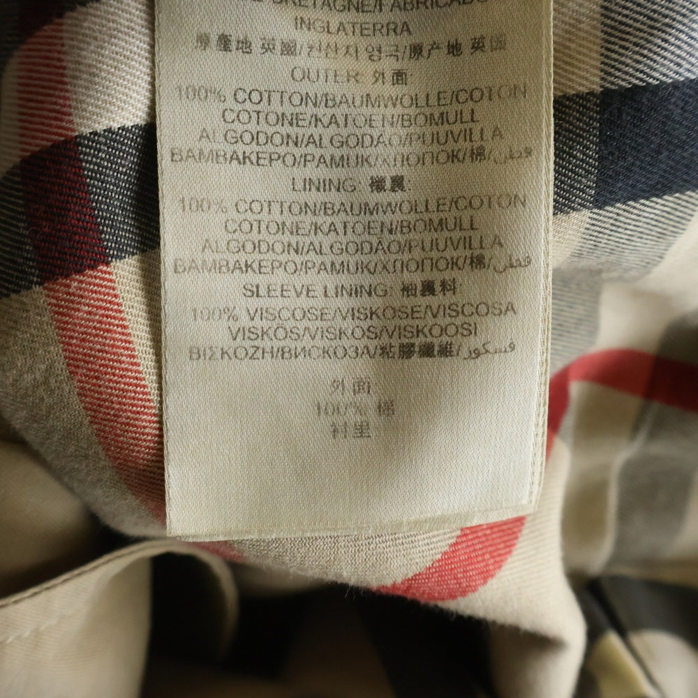BURBERRY(バーバリー) GBBURLIMCAS 裏地ノバチェック総柄 コットントレンチコート ベージュ 3761561