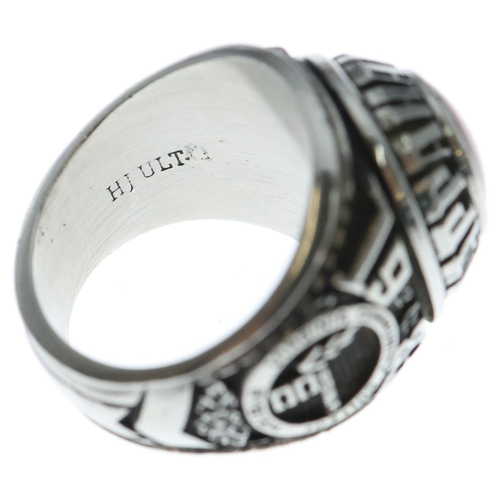 NO BRAND(ノーブランド) 1983年 USA製 Virginia Community College System バージニアコミュニティカレッジシステム カレッジリング シルバー/レッド