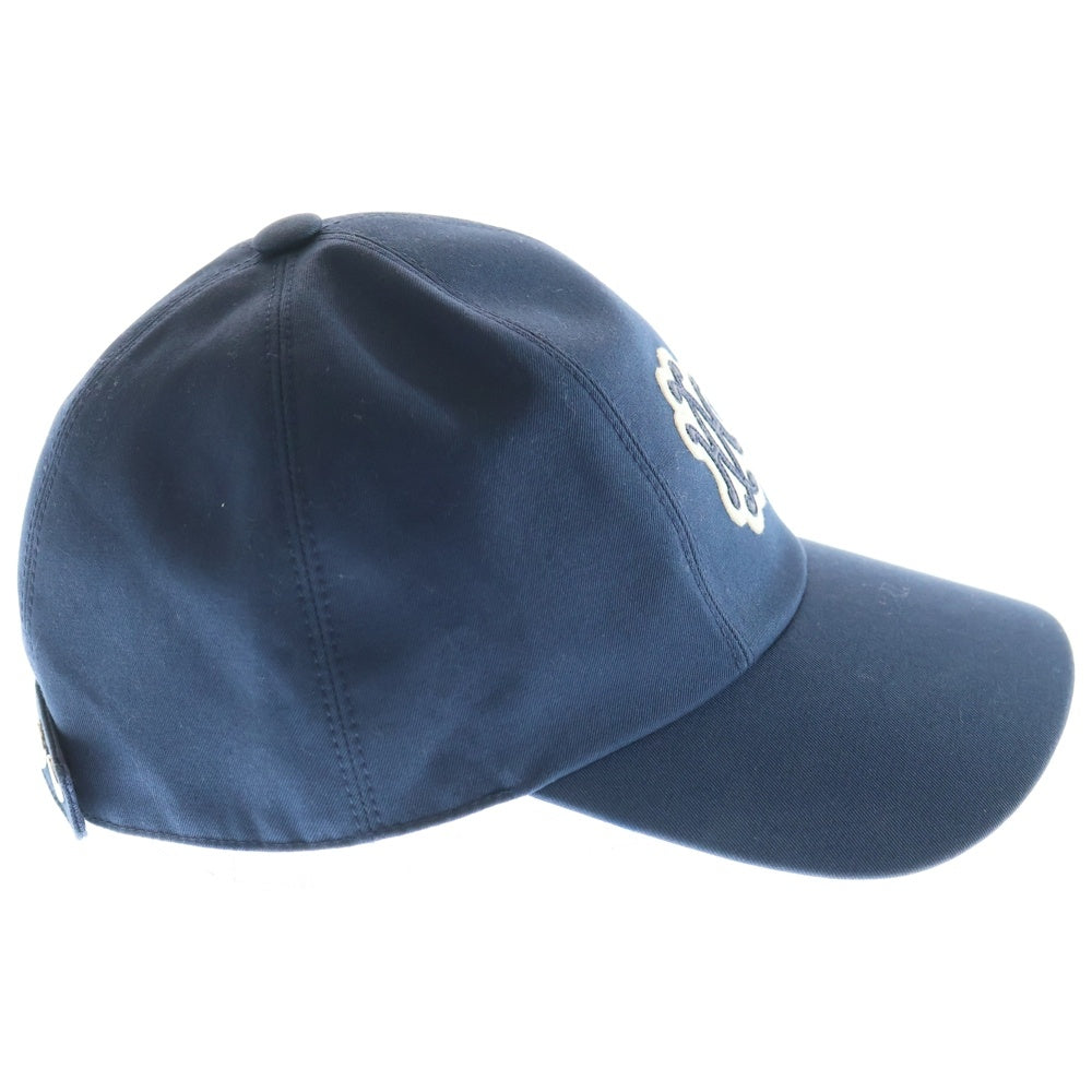 HERMES(エルメス) セレナ リフト レザーパッチロゴ キャスケットキャップ ネイビー