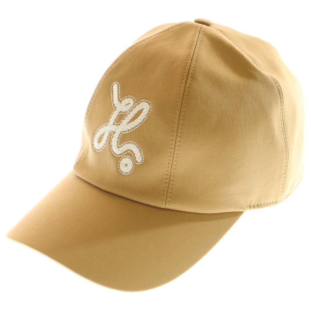 HERMES(エルメス) セレナ ノーティック 刺繍ロゴ キャスケットキャップ ブラウン レディース