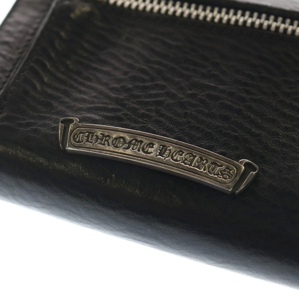 CHROME HEARTS(クロムハーツ) WAVE MINI ウェーブミニ レザーウォレット 財布 ブラックBCA373