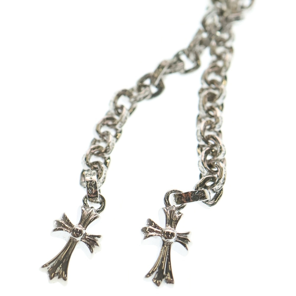 CHROME HEARTS(クロムハーツ) 3 SIDE ZIP 3サイドジップ サイドピラミッドスタッズ レザーコンパクトウォレット ホワイト