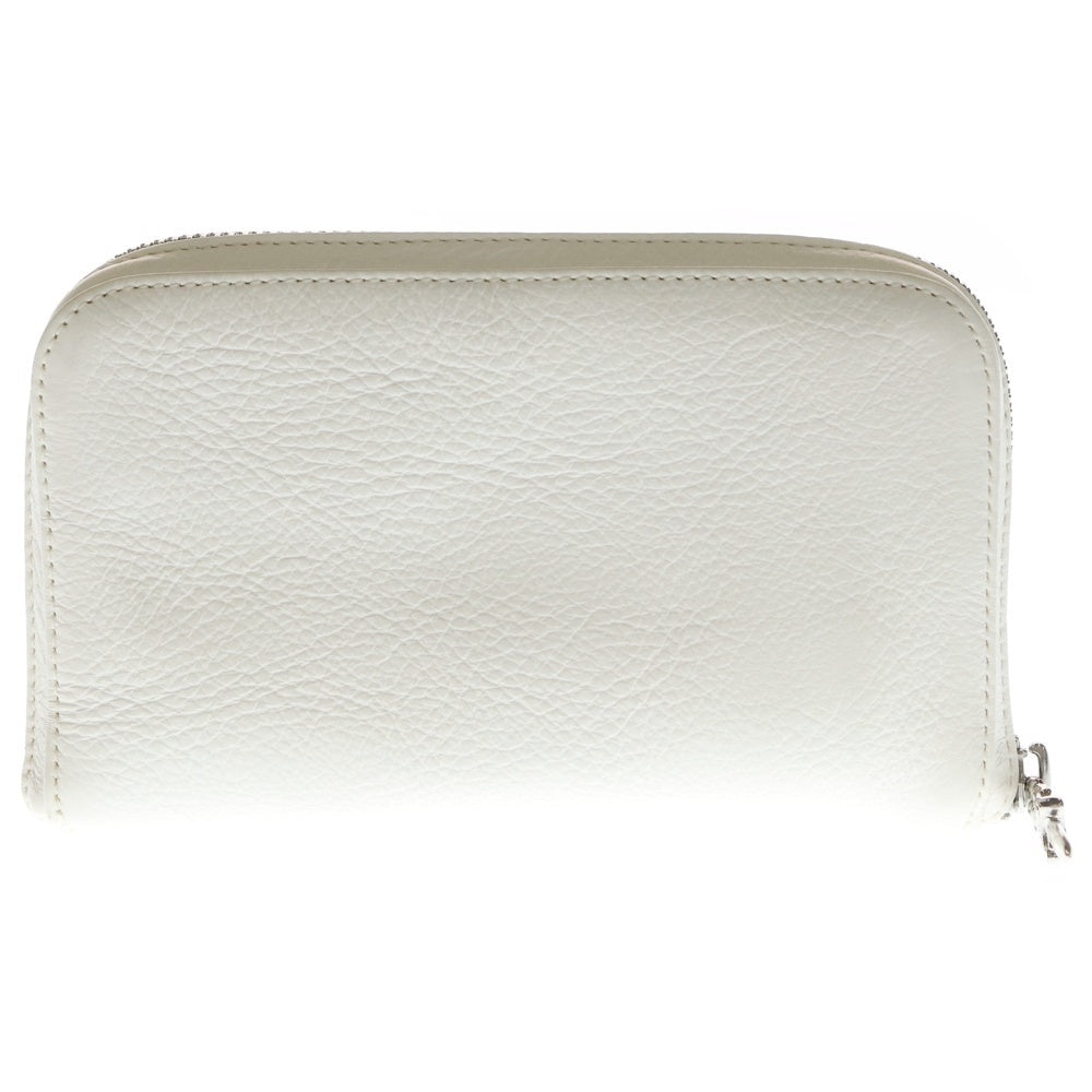 CHROME HEARTS(クロムハーツ) REC F MINI ミニラウンドジップレザーコンパクトウォレット 財布 ホワイト